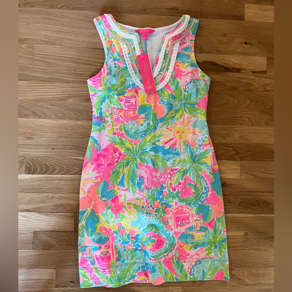 NWT Lilly Pulitzer Harper Shift Dress “sunshine state of mine”  XS